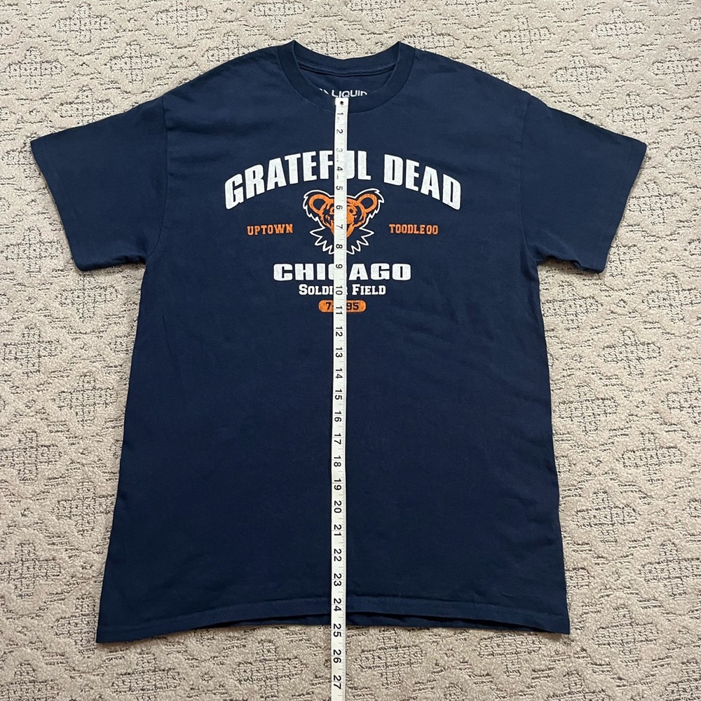 🎸 '22 Grateful Dead Band Chicago Bears Steal Face Soldier Field NFL 1995 Tour T - Picture 9 of 11
